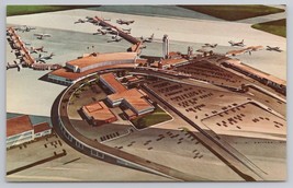 Stapleton International Airport Denver Colorado Artist Rendering Vtg Postcard - £10.80 GBP