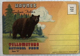 Haynes Yellowstone National Park Series “D” 18 Postcard Souvenir Folder - £7.84 GBP