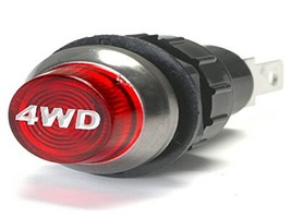 Pacific Customs Large Flashing Red Indicator Light 4Wd Engraved For Four Wheel D - £35.84 GBP