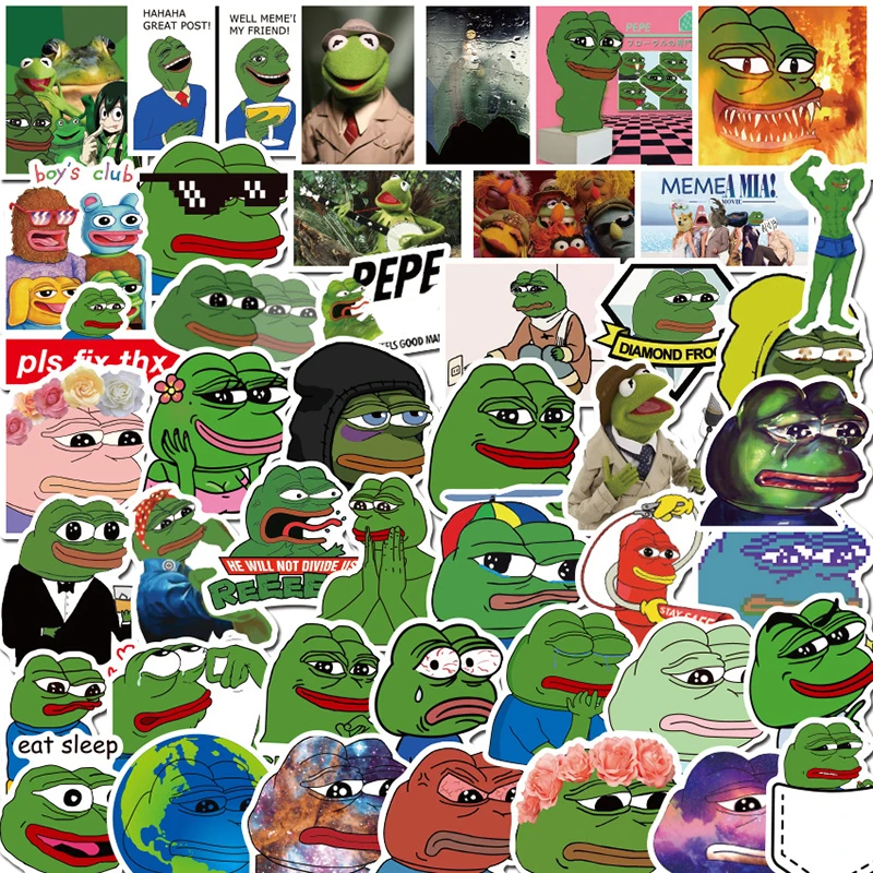 10/30/50pcs/pack Interesting  PEPE Graffiti Stickers For Skated Helmet Gift Bicy - £63.52 GBP