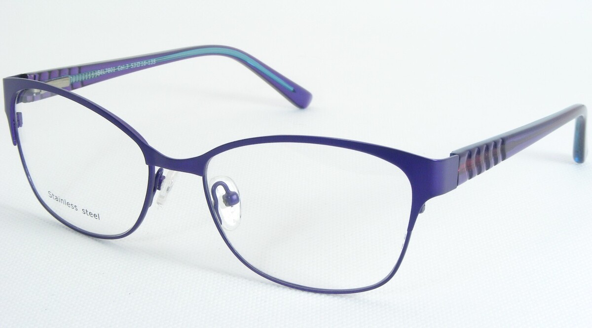 SELECTRA SEL7801 3 Violett / Indigo Blaue Brillenfassung 53-16-135mm - $80.86