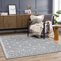 Size: 2&#39;7&quot; x 7&#39;3&quot; Runner - Diah Gray Blue &amp; Bone Area Rug - $84.11 CAD