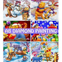 DIY AB Diamond Painting Christmas Winnie The Pooh Cross Stitch Embroider... - £7.22 GBP