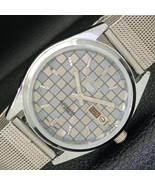 SEIKO 5 REFURBISHED AUTOMATIC MENS WATCH JAPAN MADE GREY DIAL CUSTOM a44... - $44.99