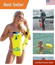 Swim Safety Float and Drybag for Open Water Swimmers, Triathletes, Kayak... - $59.69