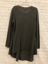 Eileen Fisher Womens Size Medium Pullover Sweater Gray Hi Low Long Sleeve Flowy - £25.31 GBP