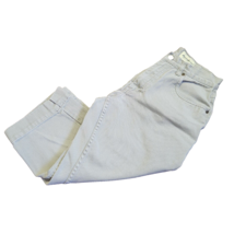 Eddie Bauer Womens Capri Pants Sz 8 Petite Tan 100% Cotton Crop Mom Pants - $18.70