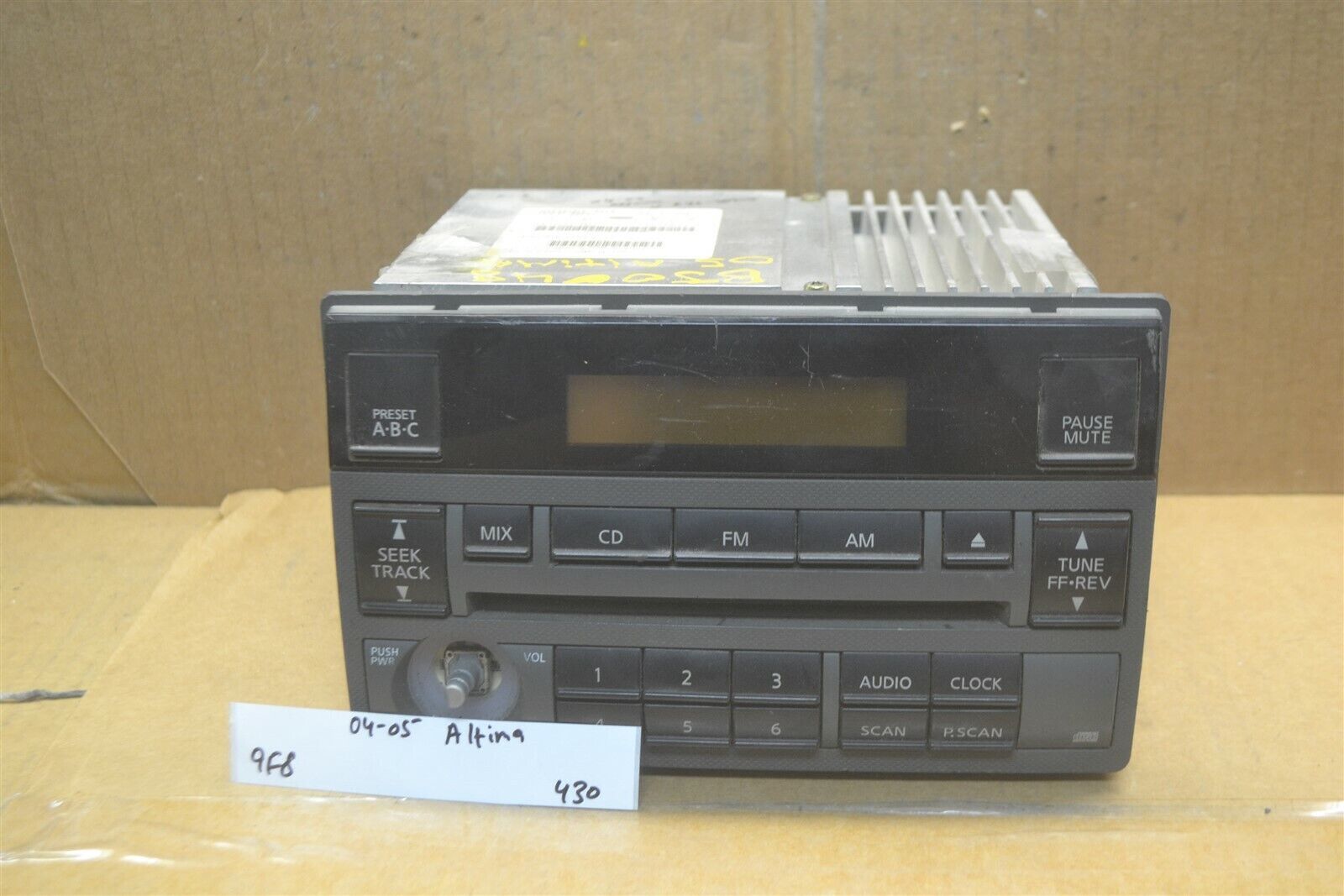 05-06 Nissan Altima AM FM Single CD Player Stereo 28185ZB10A Radio 430-9F8 - $14.99