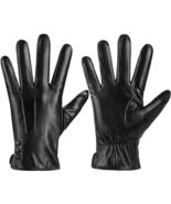 YMYLGDDW Men&#39;s Leather Winter Gloves Touch Screen Warm Wool Lining Size L - $86.98 MXN