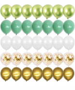 Green Gold Party Balloons 60 pcs 12 Inch Arch Birthday Shower - $186.44 MXN