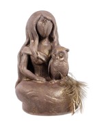 Goddess Athena with Owl Rustic Gypsum Figurine! - $27.70 CAD