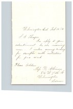 1885 Handwritten Letter Mrs r Atkinson Wilmington DE Delaware Family History - £29.57 GBP