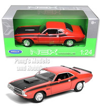 1970 Dodge Challenger  T/A 1/24 Scale Diecast Model by Welly - RED w/ BOX - $34.64