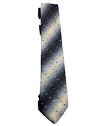 Vintage Ambassador Tie Blue Silver Polyester Necktie - $16.93 CAD