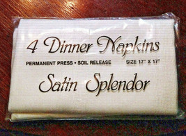 Bardwil Linens Permanent Press Ivory (Not White) Linen Napkins 17x17 Four Pack - $8.82