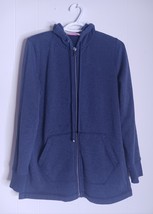 Isaac Mizrahi Live Full Zip Hooded Jacket Women&#39;s Size XS Navy - $262.42 MXN
