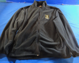 DISCONTINUED 4TH I.D. U.S. ARMY FULL ZIP UP BLACK FLEECE MEN&#39;S JACKET XL - $36.44