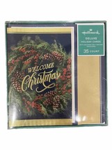 Hallmark Deluxe Holiday Cards with Designed Self-Sealing Envelopes, 35 Count - £11.75 GBP
