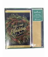 Hallmark Deluxe Holiday Cards with Designed Self-Sealing Envelopes, 35 C... - £11.93 GBP