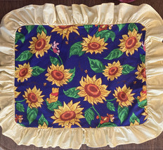 Pair Vintage Disney Winnie The Pooh Tigger Piglet Sunflower Pillow Cases Shams - £23.35 GBP