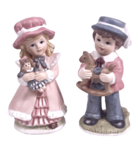 Vintage 6&quot; Porcelain Homco Porcelain Victorian Boy &amp; Girl Figurines #141... - $15.83