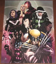 Jon Hughes Signed Marvel Comic X-Men Art Print ~ Wolverine Gambit Rogue X-23  - £27.68 GBP