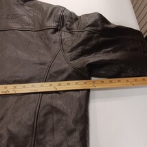 Excelled RN# 20849 Men's Brown Full Zip Pockets Leather Jacket Size Large  image 9