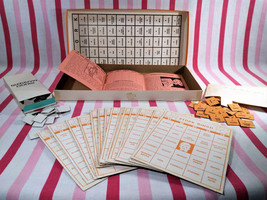 Mid Century 1957 Stork Bingo Baby Shower Game by Leister Game Co • Compl... - $18.00
