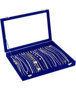 Jewelry Display Box For Necklace Organizer Velvet Necklace Storage Tray ... - £31.56 GBP