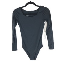 Everlane Womens Bodysuit Scoop Neck Long Sleeve Bikini Black XS - $24.06