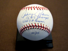 Johnny Podres Who&#39;s A Bum 55 Ws Champ Dodger Signed Auto L/E Baseball Jsa Beauty - £158.26 GBP