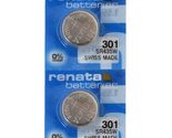 Renata 301 SR43SW Batteries - 1.55V Silver Oxide 301 Watch Battery (10 C... - £6.39 GBP+
