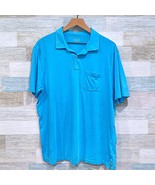 Vineyard Vines Island Luxe Polo Shirt Blue Golf Casual Pima Cotton Mens ... - $34.64