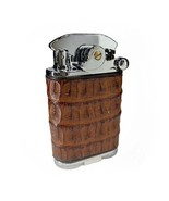 Brizard Gatsby Table Lighter covered in Genuine Cognac Caiman ( Empty-No... - $391.02 CAD