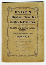 ORIGINAL 1911 Hyde&#39;s Telephone Troubles and How to Find Them - £401.65 GBP