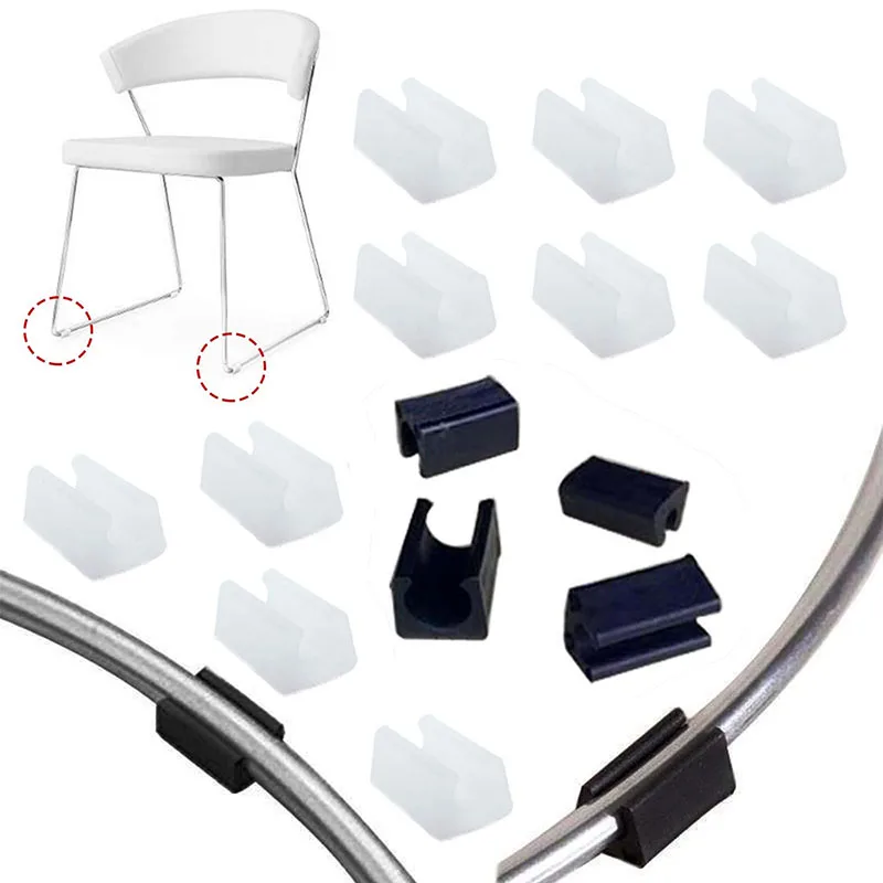 10Pcs U-Shape Tubing Caps Cover Plastic Chair Foot Floor Glides Rectangle Shap - £8.95 GBP+