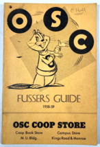 1958-59 Oregon State Campus Directory Phone Book Fussers Guide University Beaver - £19.46 GBP