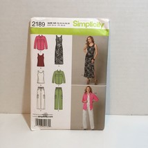 Simplicity 2189 Size 10-18 Misses&#39; Shirt Pants Knit Dress or Top - £10.19 GBP