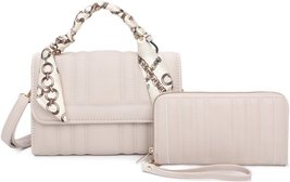 Beige Fashion Crossbody Bag &amp; Wallet Set - $55.99