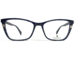 Seraphin Eyeglasses Frames BLUFF/8281 Clear Blue Silver Cat Eye 52-17-140 - £75.62 GBP