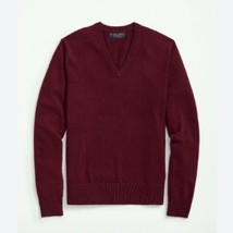 BROOKS BROTHERS 3-Ply Cashmere Sweater Mens XL Burgundy V-Neck Scotland ... - £36.89 GBP