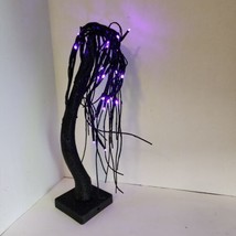 Halloween Tabletop Decor Purple LED Glittery Weeping Willow Tree Table Display - £17.04 GBP