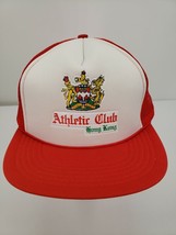 Athletic Club Mens Red White Hong Kong Strapback Baseball Cap One Size - £13.23 GBP