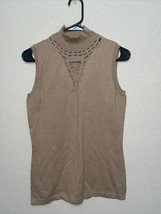 Debbie Shuchat KNIT Sleeveless Top Stretch SZ L NEW - $19.50