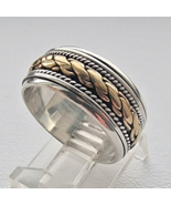 VINTAGE 925 STERLING SILVER SPINNER MEDITATION RING 7.75 - $1,157.68 MXN