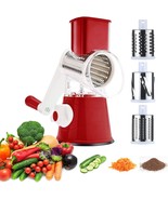 3rd Generation Rotary Cheese Grater Mandoline Vegetable Slicer with 3 Re... - $36.93