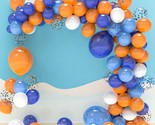 127Pcs Blue And Orange Balloons Garland Kit Balloon Arch Coffetti Balloo... - $23.99