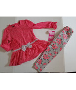 Young Hearts Girl&#39;s Tunic  &amp; Pants  - Lace Floral  NWT Sizes 4 5  6  - £17.68 GBP