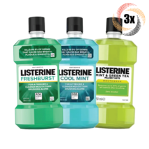 3x Bottles Listerine Variety Flavor Antiseptic Mouthwash | 250ml | Mix &amp;... - £22.65 GBP