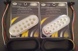 (2) 12 LED AMBER Trux Dual Revolution 6&quot; Oval Clear Lens Tail Turn Back-... - $101.00
